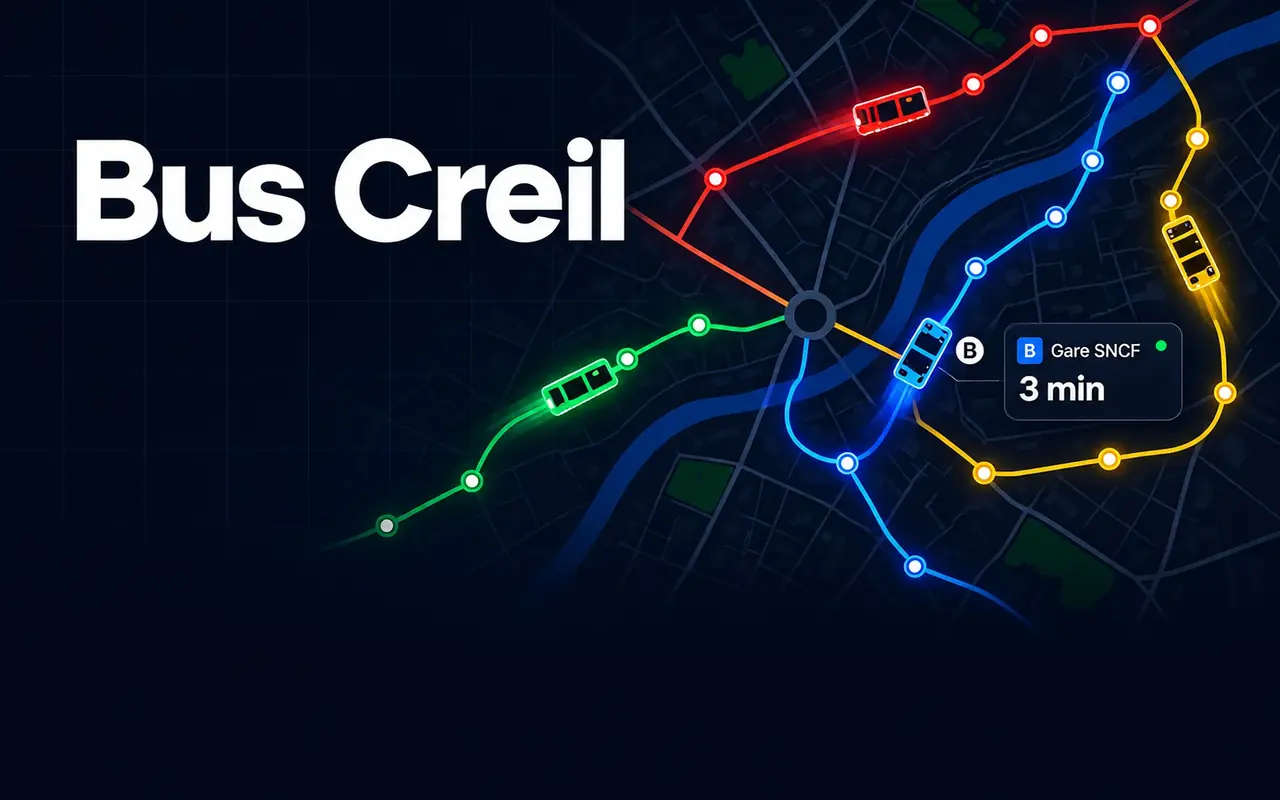 Bus Creil : Où est mon bus ? Le réseau AXO en direct et les prochains passages, en grand.
